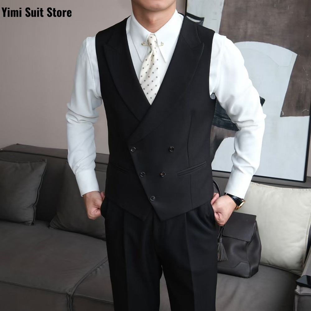 Black High Quality Men's Suits - Men Formal Wear Modern avaliação e preço