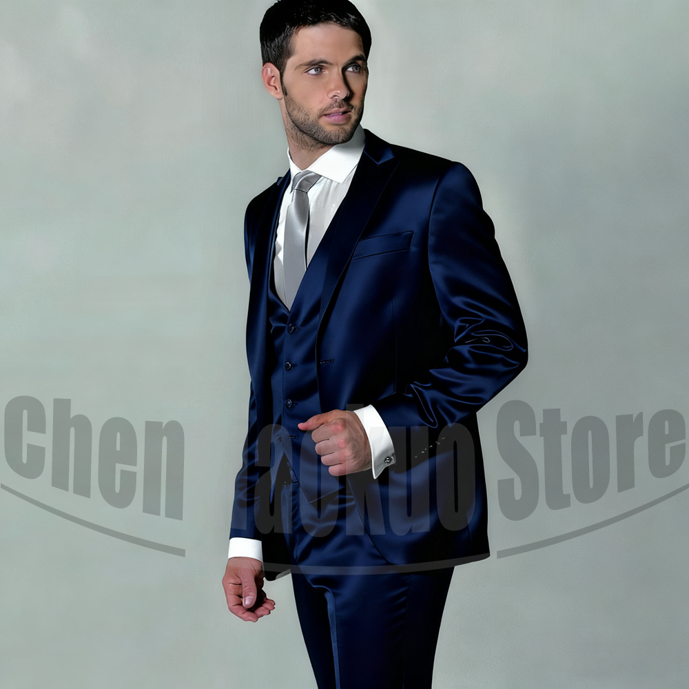 Men's Satin Three Piece Suit S - Men'S Formal Evening Wear avaliação e preço