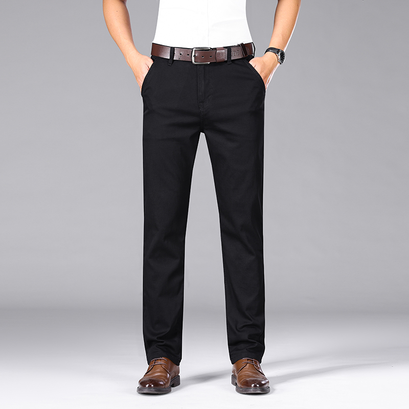 Pure Black Jeans Men's Summer  - Men Formal Wear With Jeans avaliação e preço