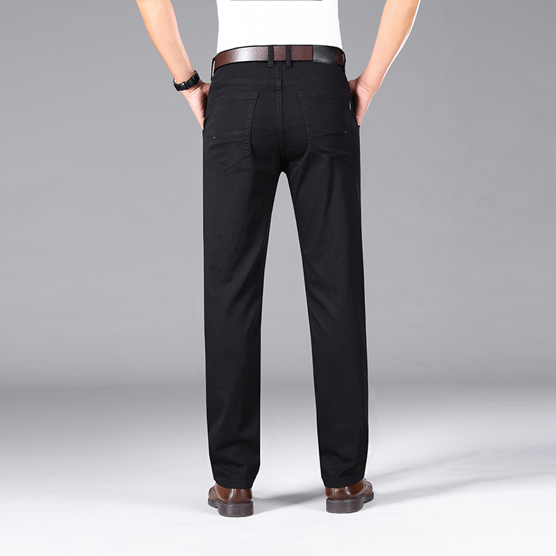 Pure Black Jeans Men's Summer  - Men Formal Wear With Jeans avaliação e preço