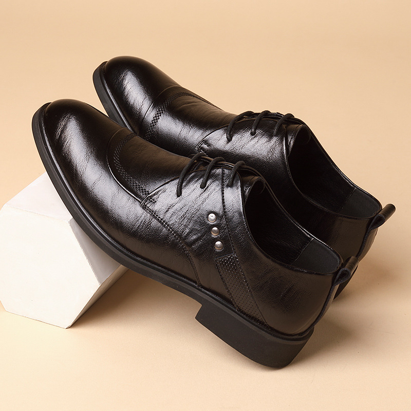 Leather Oxford Shoes With Meta - Men'S Formal Wear For Office avaliação e preço