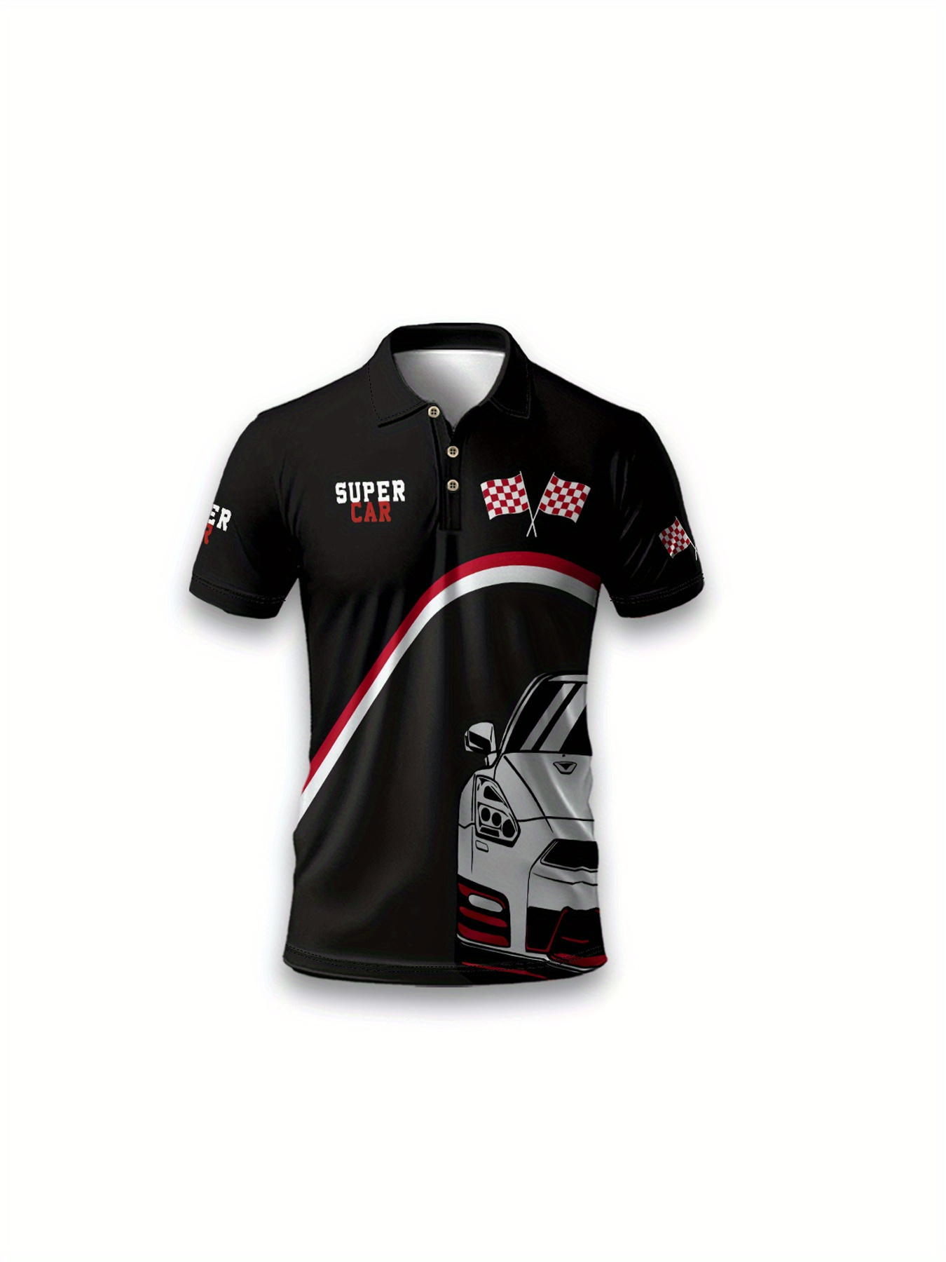 Men's Racing Pattern Printed C - Men'S Polo Formal Wear avaliação e preço