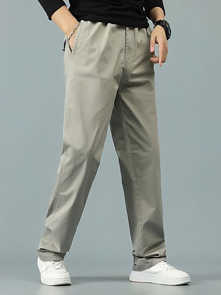 100% Cotton Straight Casual Pa - Men'S Formal Wear For Office avaliação e preço