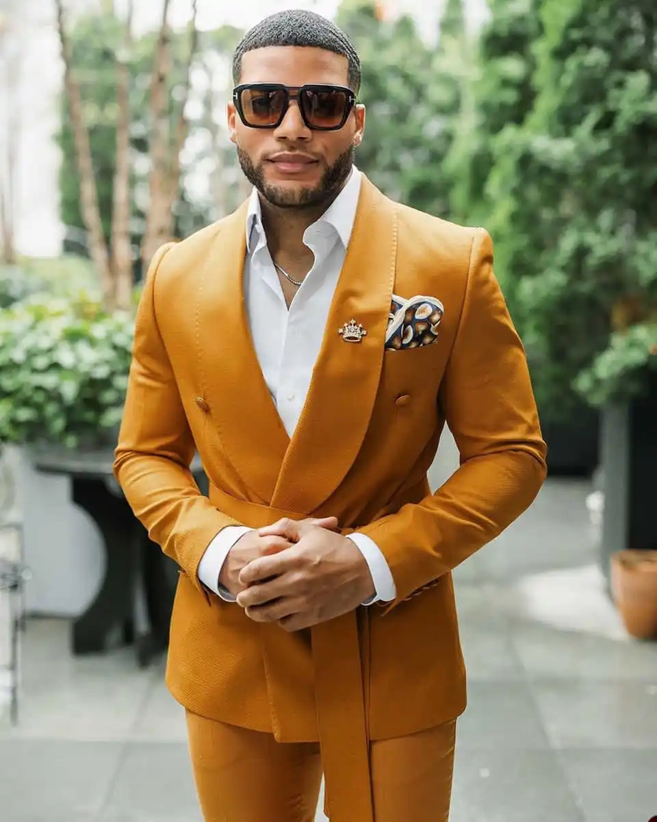 Modern Men Suits With Belt Sha - Men'S Formal Evening Wear avaliação e preço