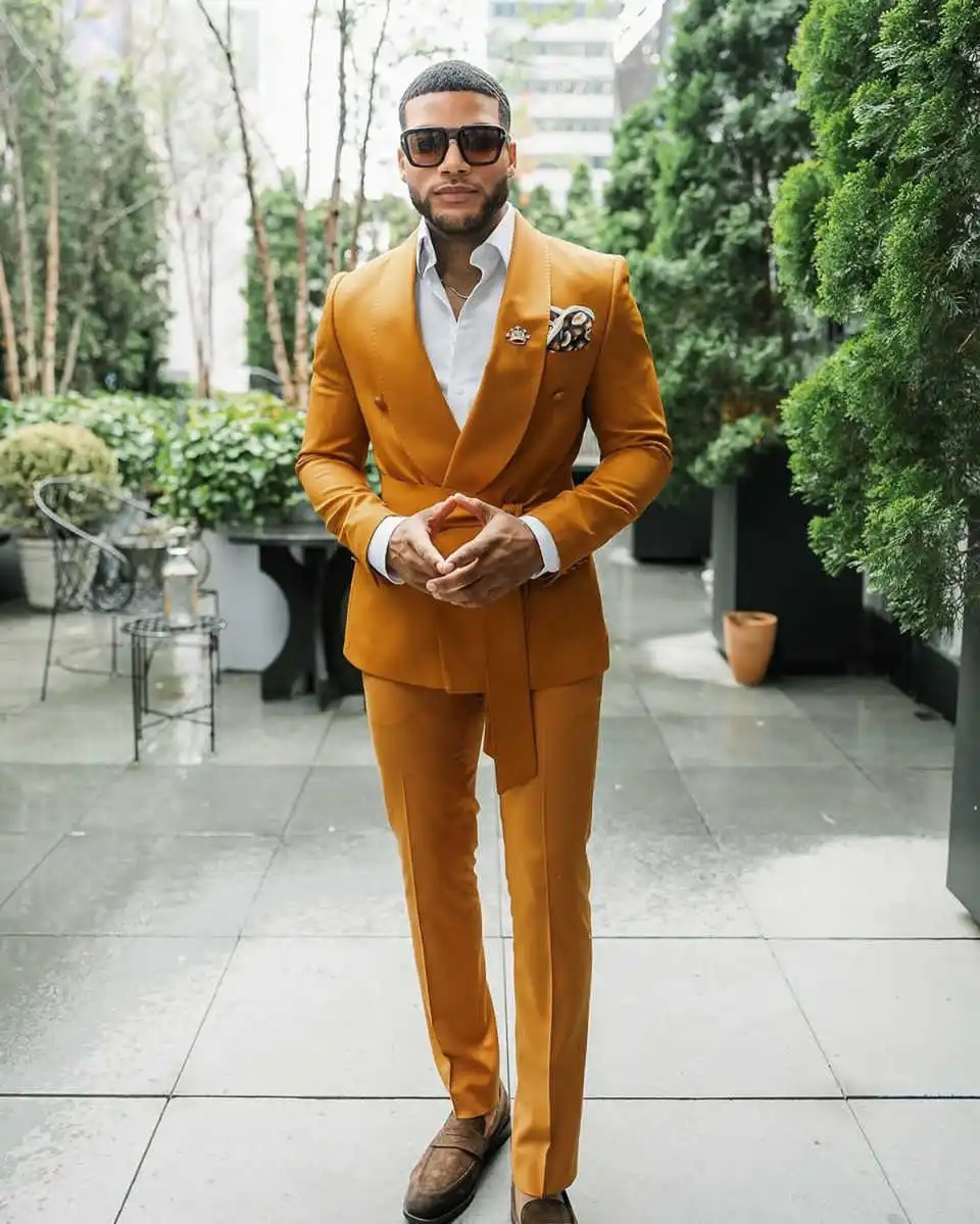 Modern Men Suits With Belt Sha - Men'S Formal Evening Wear avaliação e preço