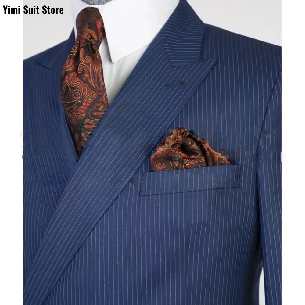 Pinstripe Men Suits 2 Pieces O - Men Formal Wear Modern avaliação e preço