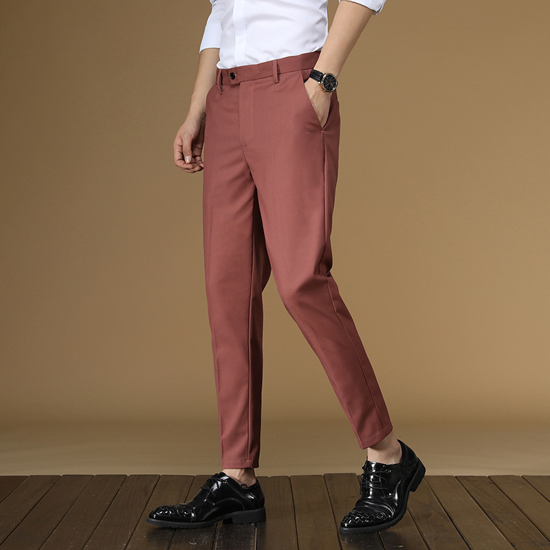 Summer Suit Pants Men Red Blac - Men'S Formal Wear For Office avaliação e preço