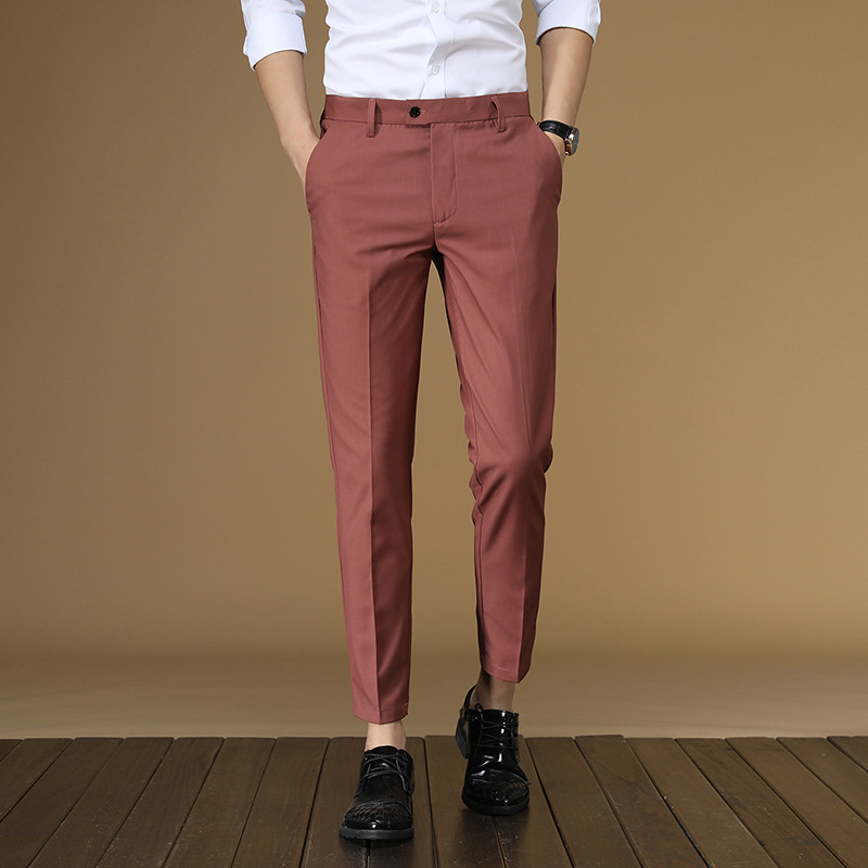 Summer Suit Pants Men Red Blac - Men'S Formal Wear For Office avaliação e preço