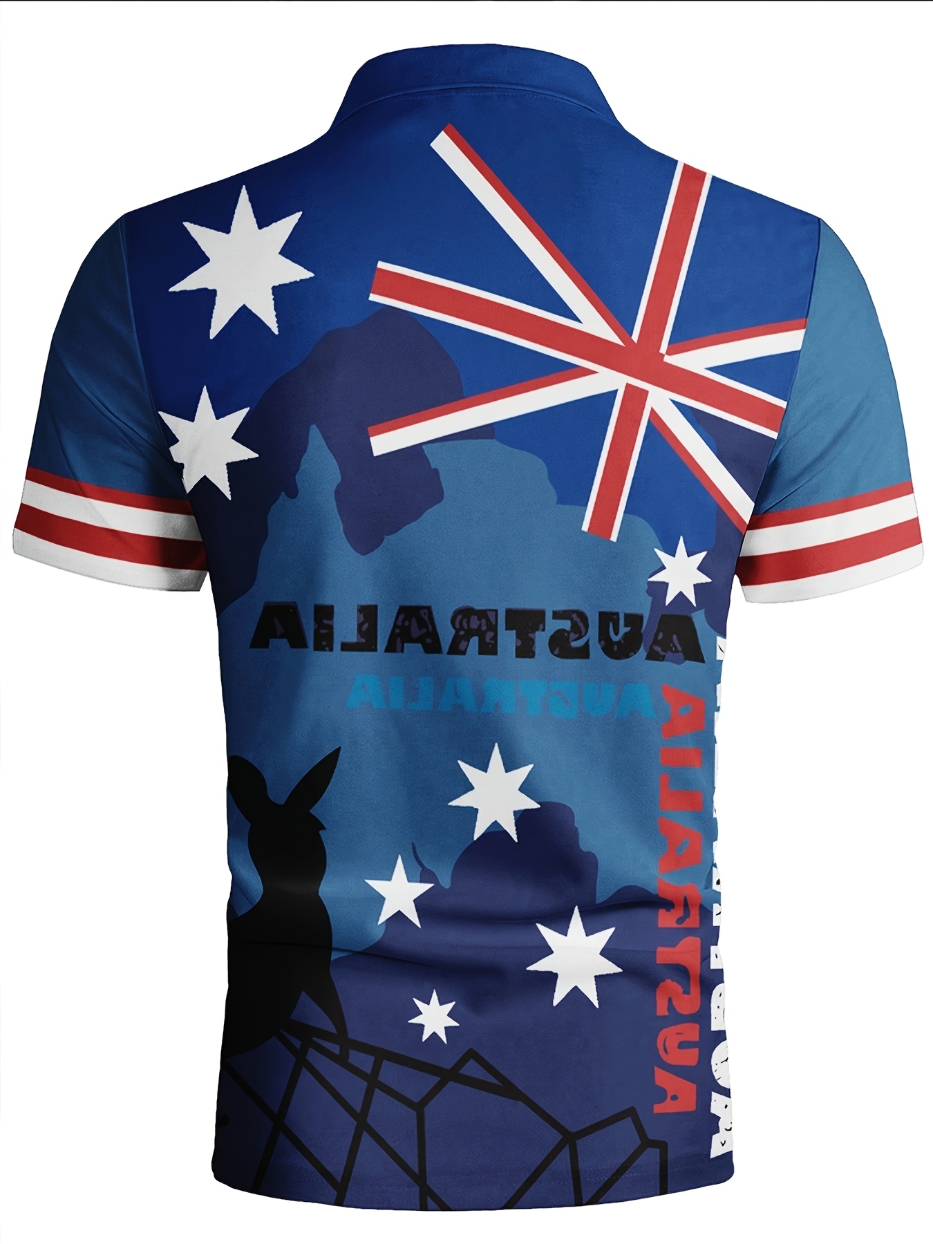 Summer Australian Flag Kangaro - Men'S Polo Formal Wear avaliação e preço
