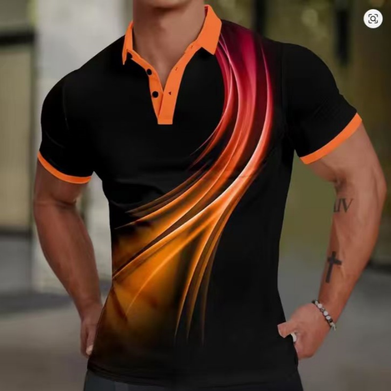 2025 Men's Geometric Golf Shir - Men'S Polo Formal Wear avaliação e preço