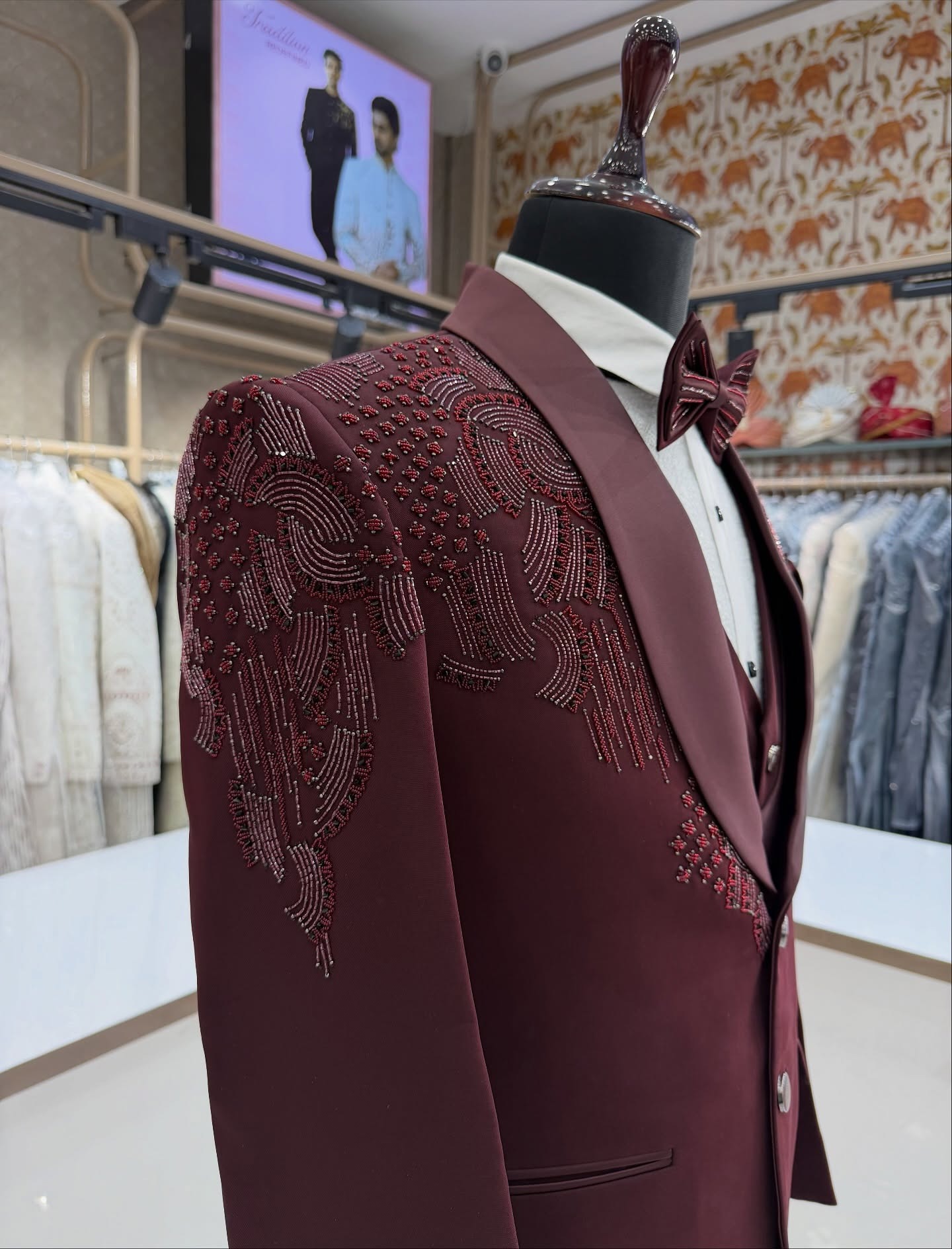 3 Pieces Groom Wedding Tuxedos - Men Formal Wear Modern avaliação e preço