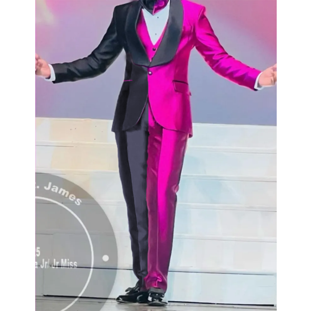 Chic Two Tone Satin Men Suits  - Men'S Formal Evening Wear avaliação e preço