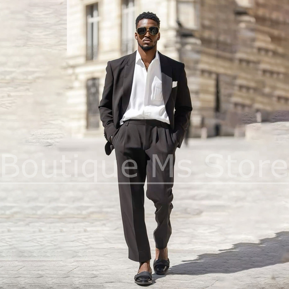 Dark Brown Men's Suit 2 Piece  - Men'S Formal Evening Wear avaliação e preço