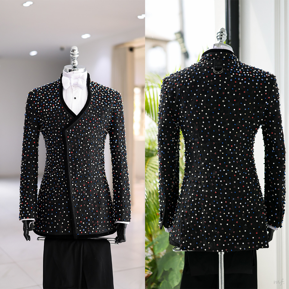 Colorful Crystals Men Suits Se - Men Formal Wear Modern avaliação e preço