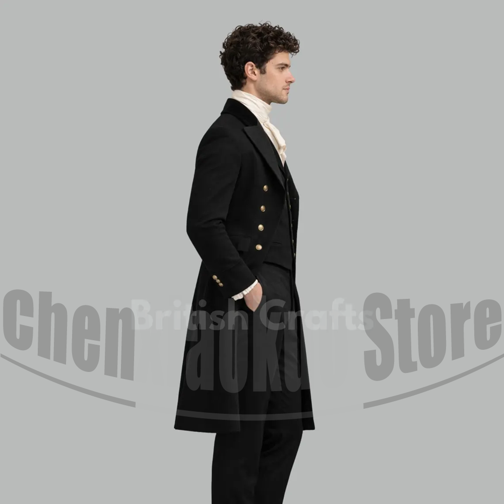 Black Men Victorian Tailcoat 3 - Victorian Men'S Formal Wear avaliação e preço
