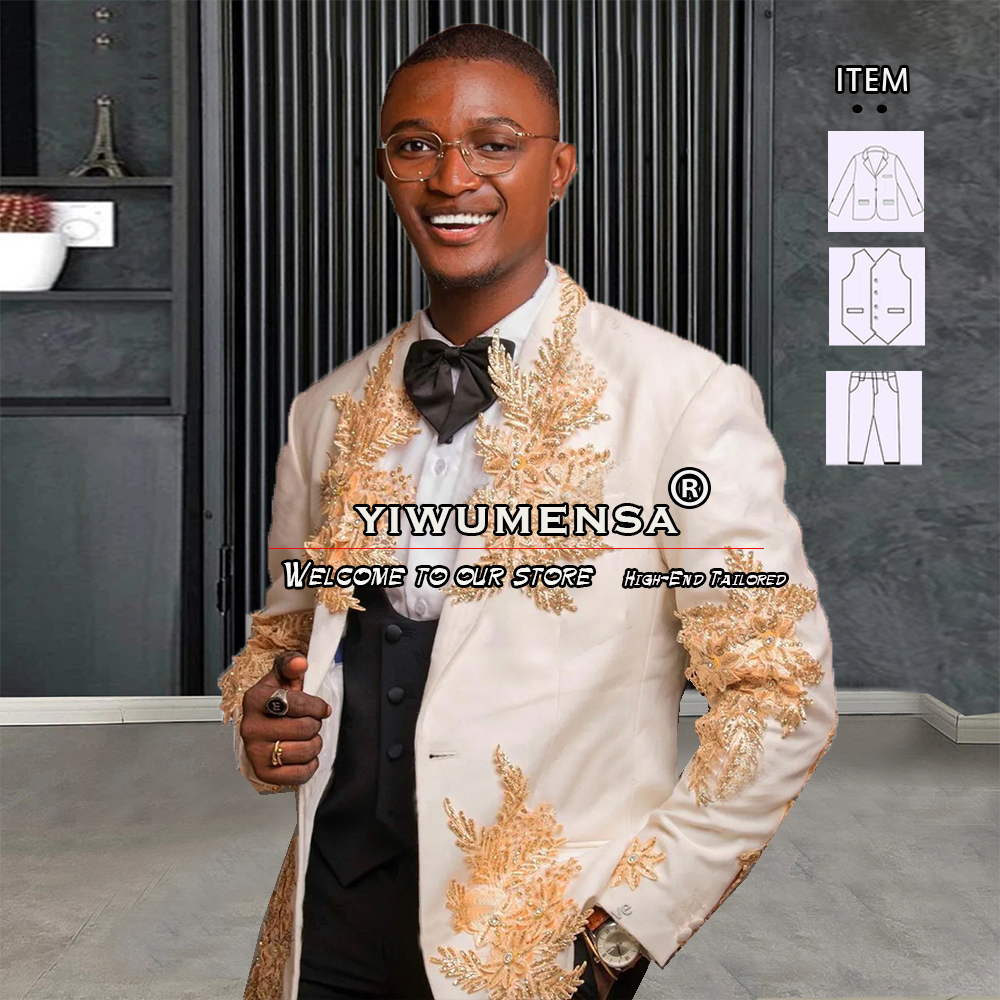 Customized 3 Pieces Suits Men  - Men Formal Wear Dress avaliação e preço