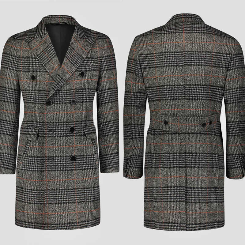 Modern Grid Woolen Blend Men O - Men Formal Wear Modern avaliação e preço