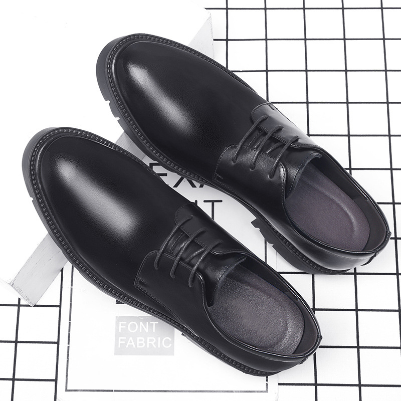 Mens Black Leather Lace Up Dre - Men'S Formal Wear For Office avaliação e preço