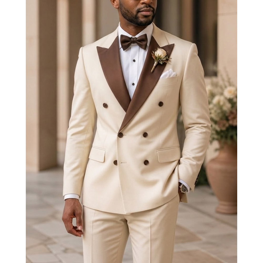 Men Double Breasted Tuxedo Sui - Men Formal Wear Modern avaliação e preço