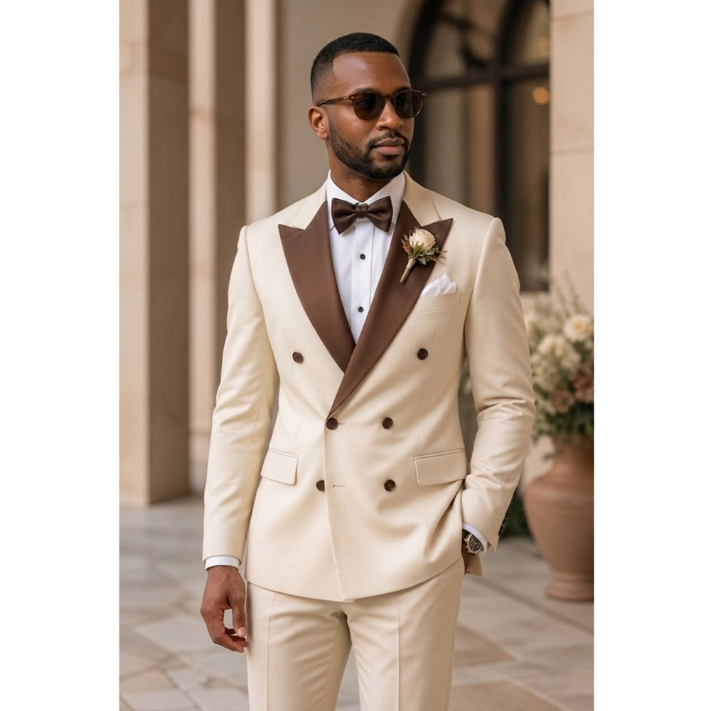 Men Double Breasted Tuxedo Sui - Men Formal Wear Modern avaliação e preço