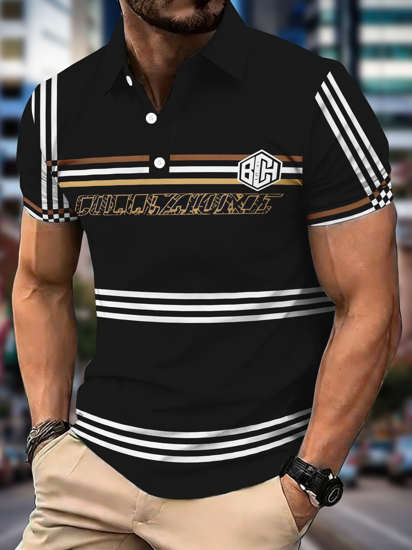 Men's Summer Fashion Casual Sh - Men'S Polo Formal Wear avaliação e preço